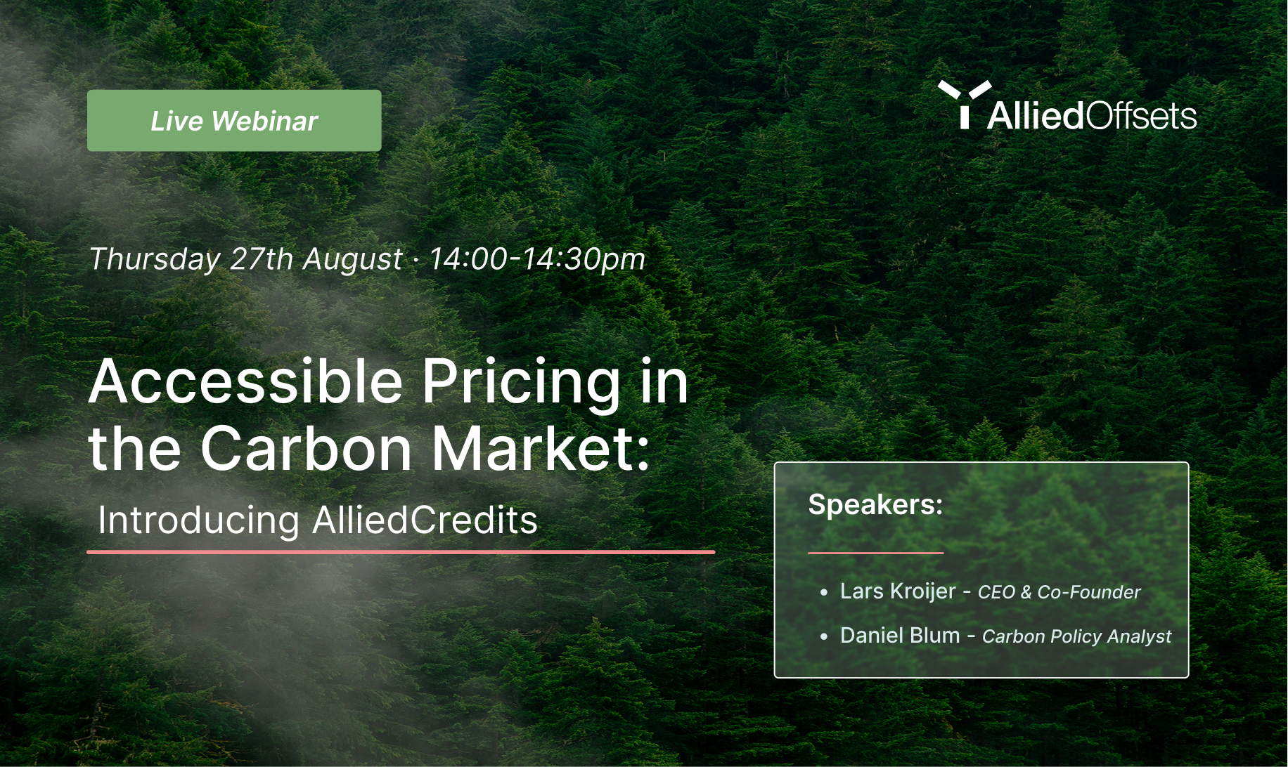 Accessible Pricing in the Carbon Market:  Introducing AlliedCredits